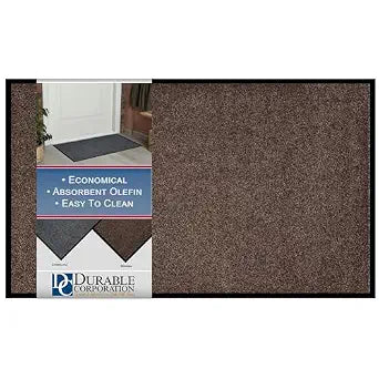 Durable Corporation Wipe-N-Walk Indoor Entrance Mat, Brown, 36" x 60"
