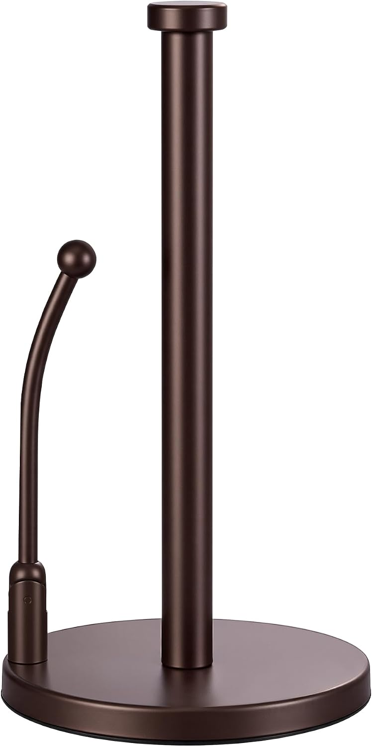 SMARTAKE Paper Towel Holder Countertop, Non-Slip Weighted Base, Bronze
