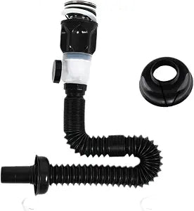 Bathroom Sink Drain Kit, P-Trap Sink Drain Pipe Tube, Flexible Expandable Sink Drain Pipe, Anti-Odor Bathroom Sink Drain for 1-1/4" and 1-1/2" Drain Hole, Black