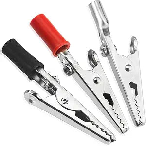 WMYCONGCONG 22 PCS Metal Alligator Clips Electrical Test Clamps with Plastic Hands Red Black Kit Small Alligator Clip Spring Clamps for Laboratory Electric Testing Work