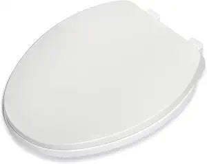 Barkley Plastic Toilet Seat with Stick Tight - Slow Close Toilet Seat with Soft Close, Hardware Included, No More Movement Feature, Fits Most Manufacturers Round Toilets