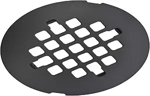 Shower Drain Cover, 4-1/4" OD Round Strainer for Bathroom, Black