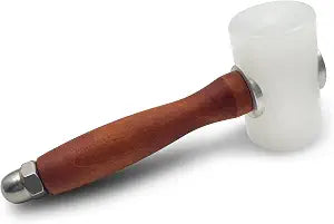 Leather Carving Hammer Mallet Nylon T Head Wood Handle 7.4 Inch