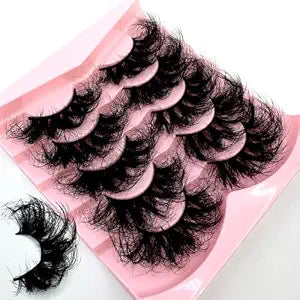 5 Pairs 25mm 10D Faux Mink Lashes Bulk Fluffy Natural False Eyelashes Thick Dramatic Faux Mink Eyelashes Makeup tools Wholesale (QD-7)