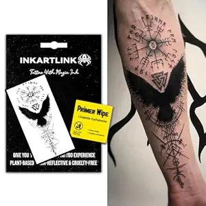 INKARTLINK Evil Symbol Temporary Tattoos, Realistic Waterproof