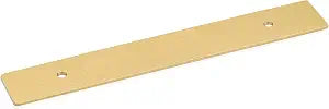 QOGRISUN 5-Pack Solid Brass Cabinet Drawer Pull Backplates, 5 Inch