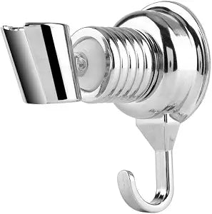 2.6in Suction Shower Head Holder, Chrome Towel Hook