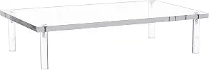 Jusalpha Acrylic Monitor Stand - 10mm Thickness Clear Platform - 14.5'' x 9'' x 3.4'' Desktop/ Laptop/ Monitor Riser Stand- for Laptop, Printer, Computer, Flat Screen LCD TV (1 Stand)