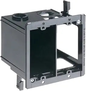 Arlington LVDR2 2-Gang Combo Electrical/Low-Voltage Box, Black, 1-Pack