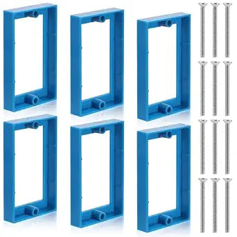 NQEUEPN 6pcs 1/2"" Single Gang Outlet Box Extenders (Blue), M