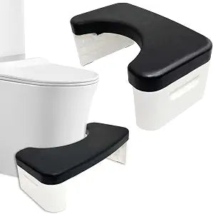 Toilet Stool, Detachable Portable Step for Home Bathroom, Squatting Toilet Stool, Portable Step for Home Bathroom, Convenient and Compact, Sturdy (7inches) (toiletstool-Black)