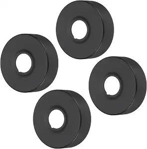uxcell 4pcs Shower Arm Flange 80mm/3.1" OD Escutcheon Plate Stainless Steel Round Plumbing Cover Plates for 25mm/1" Dia Water Pipe Faucet Decoration Kitchen Accessories, Black