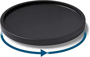 VERTORGAN Lazy Susan Bamboo Organizer for Kitchen,Cabinet,Small(Black)
