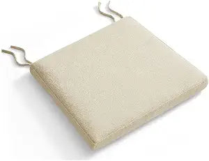 Modway Jax Fabric Seat Cushion with Zipper in Linen  Tie-On Seat Pad for Dining Chair, Counter Stool, or Bar Stool