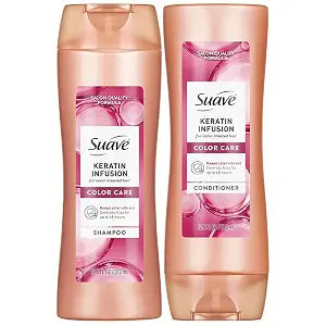 Suave Keratin Infusion Color Care Shampoo and Conditioner, 12.6 Oz Ea
