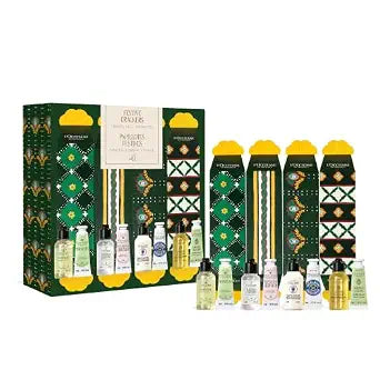 L'Occitane Festive Crackers Gift Set, Travel Size Body Care Duos, 4 Pack
