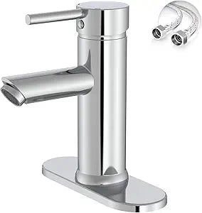 Bathroom Faucet for 1 or 3 Holes, Brass, Chrome