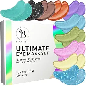 Under Eye Patches Variety Box with Hyaluronic Acid for Hydration, 30 Pairs