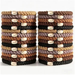 obeoby 30 Pcs Braided Hair Ties For Women Thick Hair, Damage-free No Crease