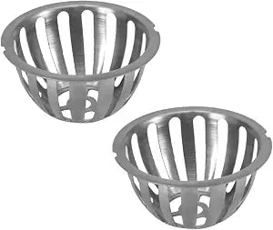 Outdoor Drain Cover, 2pcs Stainless Steel Round Flat Roof Drain Cover Storm Drain Floor Drain Filter Floor Drain Cover Anti Blocking Floor Drain Strainer for Garden Balcony (100mm/4in)
