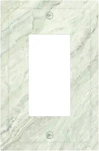 Decorative Outlet Covers Light Green Vein Marble Pattern 1 Gang Single Rocker Light Switch Cover Plate Gfci Wall Plates Electrical Switch Plate Cover For Home Farmhouse Decor