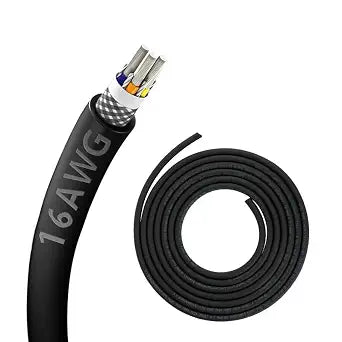 16AWG 16/3 3 Core Shielded CNC Wire (30FT) - UL2464 Tinned Copper Core 16 Gauge Cable for CNC Router Machine, VFD Spindle, Electrical Appliance, Transformer and 3D Printer