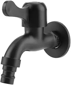 European Black Wall Mount Tap 304 Stainless Steel Fast Opening Garden Water Outdoor Faucet for Bathroom(Washing Machine)