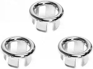 BlingKingdom 3 PCS Sink Overflow Covers, Round Overflow Chrome Ring