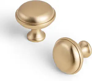 Goo-Ki Champagne Bronze Cabinet Drawer Knobs Zinc Alloy Kitchen Hardware - 6 Pack Single Hole Bar Pull Handles for Cupboard,9637UBR-DK