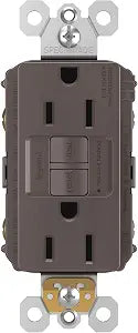 Legrand radiant 15 Amp Tamper Resistant GFCI Duplex Outlet Brown 1 Pack
