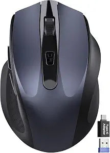 Wireless Mouse for Laptop, Quiet Cordless Computer Mice for Office & Travel