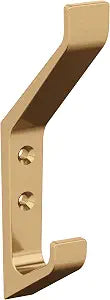 Amerock Emerge Double Prong Champagne Bronze Wall-Mounted Hook