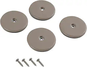 Shepherd Hardware 9454 2-1/2-Inch Round, Adhesive Slide Glide Furniture Sliders, 4-Pack, Beige