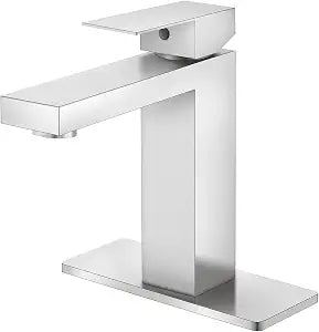 Brushed Nickle Bathroom Faucet,Single Handle Vanity Sink Faucet