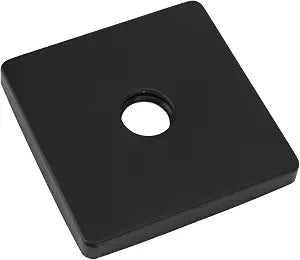 Large Stainless Steel Shower Arm Cover Plate, 3.5in Escutcheon Flange, Black Decorative Trim, 304 Steel for Bathroom