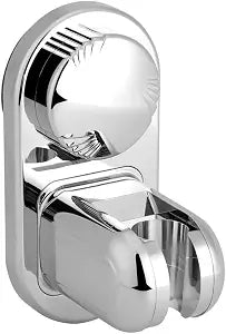 Adjustable Shower Head Holder, Wall Mounted Suction Cup Handheld Shower Bracket, 5 Angle Settings, G1/2 Connector, White/Silver(Silver)