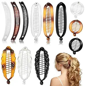 Chuangdi 12 Pcs Banana Clips Hair Clip for Women 4 Styles Classic Mix