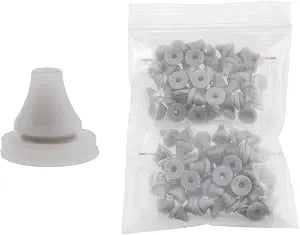 100PCS 7.6x8mm White Shower Head Replacement Nozzles Silicone Shower Nozzle Universal Nozzle Round Tip Removal and Cleaning of Spout Pellet Repair Part for Showerhead Nozzle Overhead