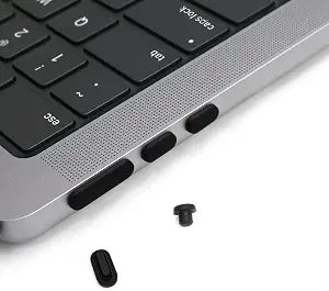 ProElife 7-Pcs Anti Dust Dirt Plug for MacBook Air 15 M5 Accessories, Black