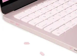ProElife 5 Pcs Anti Dust Dirt Plug Cups Set for MacBook Neo, Blush Pink