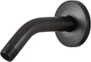 OFFO Shower Arm with Flange, 6 in Oil Rubbed Bronze Wall Mount Replacement Angle Shower Head Arm Wall-Mounted For Fixed Shower Head & Handheld Showerhead