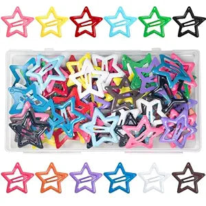 ELANE 64 Pcs Small Star Snap Hair Clips for Women Girl,Cute Hair Barrettes for Women Fine Thin Hair Accessories (Mix-colors)