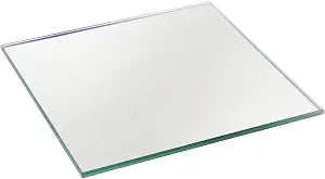 Plymor 4 x 4 inch Square, 3mm Thick, Non-Beveled Glass Mirror