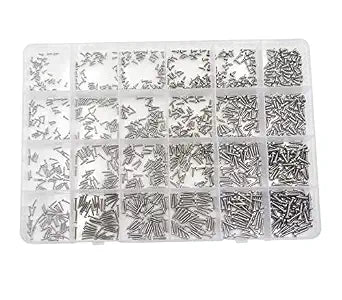 1200PCS M1-M2 304 SS Phillips Pan Head Micro Self Tapping Screws Kit