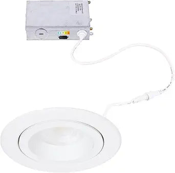 WAC Lighting Lotos 4in LED Regressed Adjustable Recessed Light 5-CCT Selectable 9W 775 Lumens IC-Rated Airtight 120V-277V Universal in White 2-HR Fire Rated