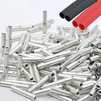 SVAAR 100PCS 26-22 Gauge Non Insulated Butt Connector Wire Splice Copper