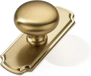 khtumeware 2 Pack 1-1/4 inch Backplate for Cabinet Knobs Champagne Bronze Drawer Knobs Satin Brass Cabinet Hardware Vintage Knobs with Backplate