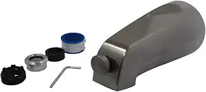 KINGSTON BRASS K1288A8 5-1/8-Inch Universal Diverter Tub Spout, Brushed Nickel