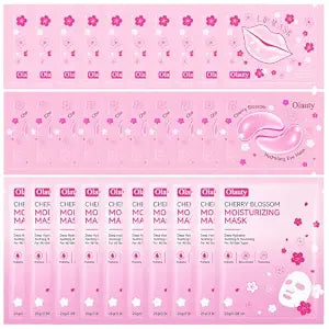 30 Pairs Lip Mask & Eye Mask & Face Mask, Skin Care Set for Women & Girls