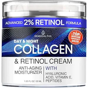 Collagen Face Cream with Retinol & Hyaluronic Acid - Women & Men, Day&Night